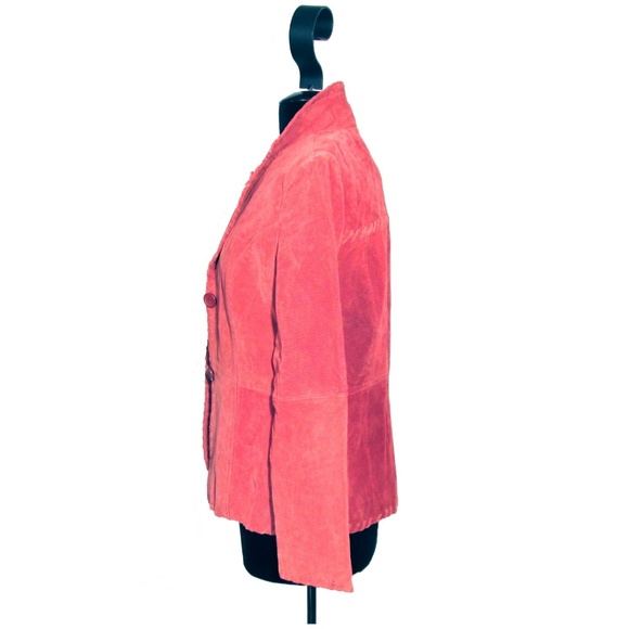Hypo Active Coral Suede Jacket ~ Size M - Picture 2 of 5